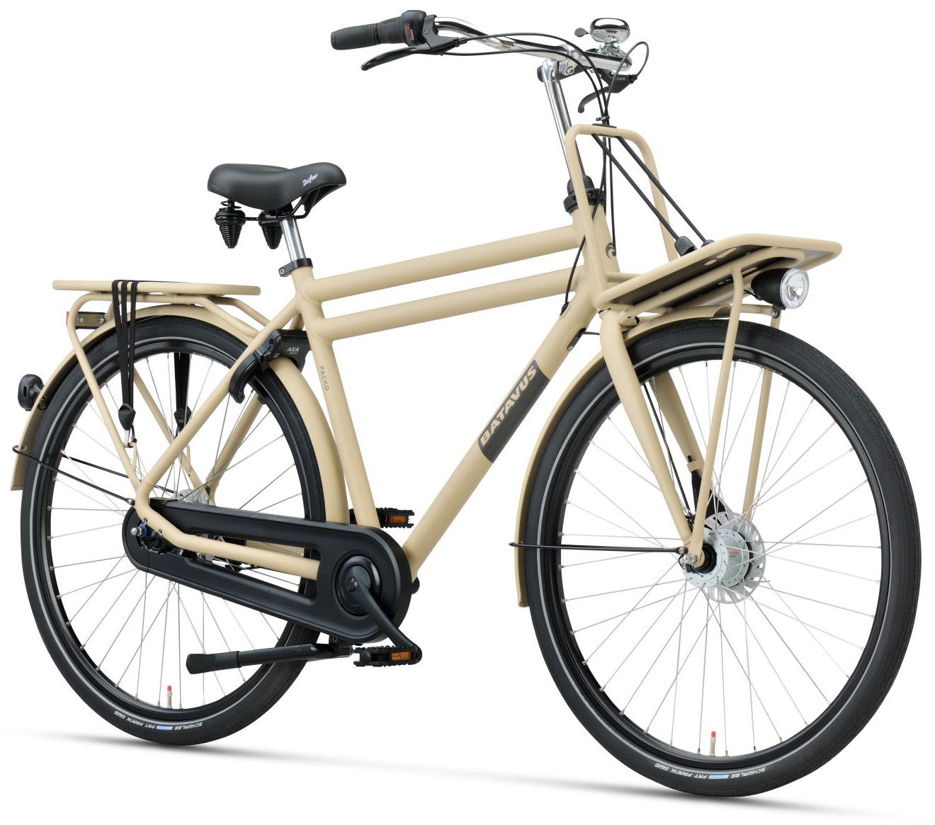 Batavus PACKD 72021 Heren Beige Mat Transportfietsen Voorkant 1