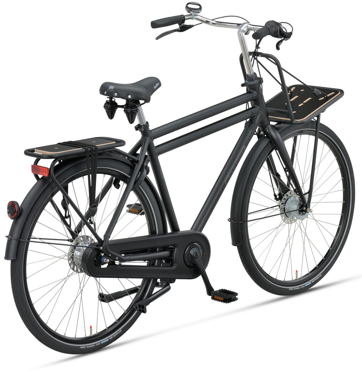 Batavus PACKD7 2021 Heren Zwart Mat Transportfietsen Achterkant