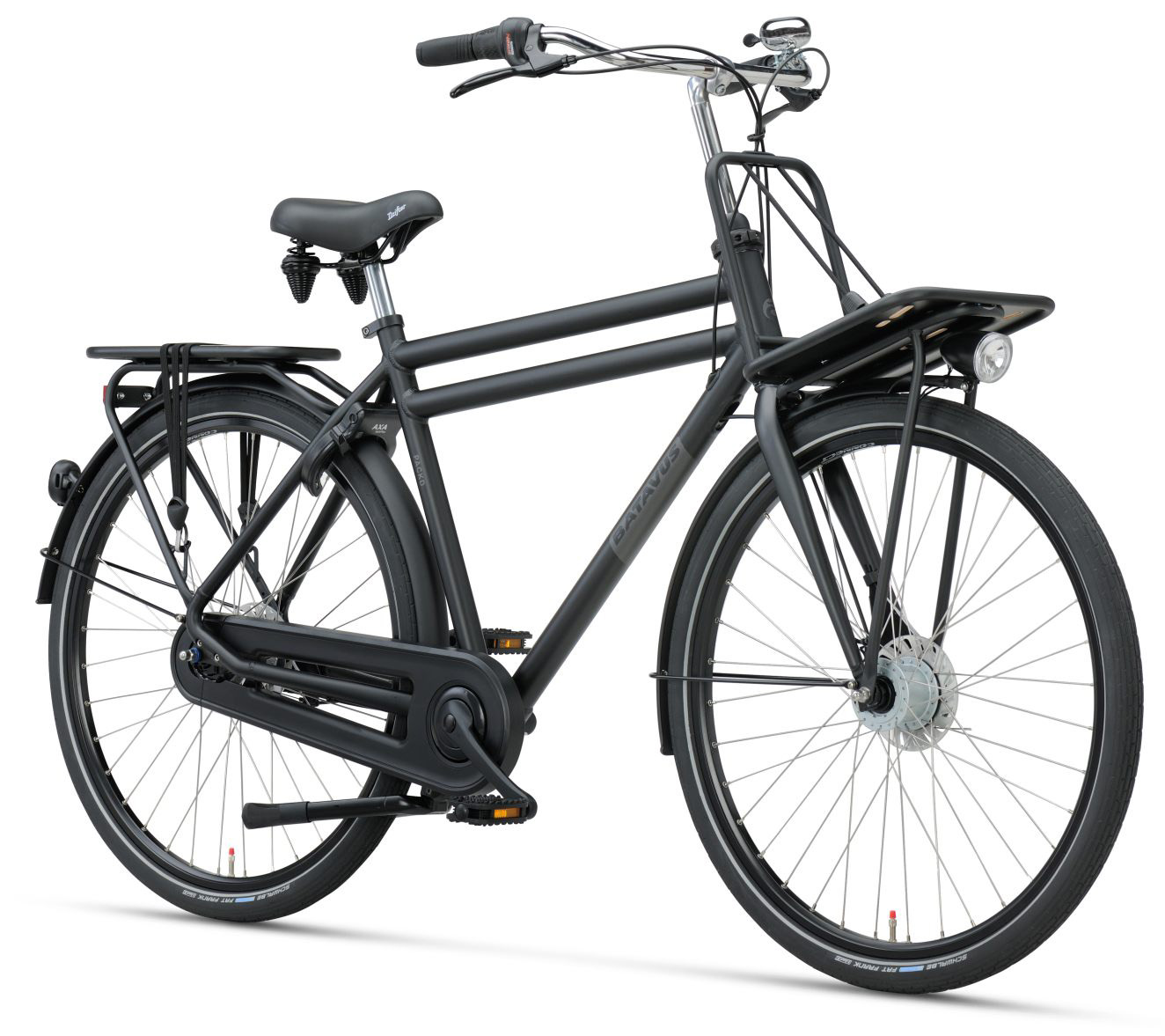 Batavus PACKD7 2021 Heren Zwart Mat Transportfietsen Voorkant