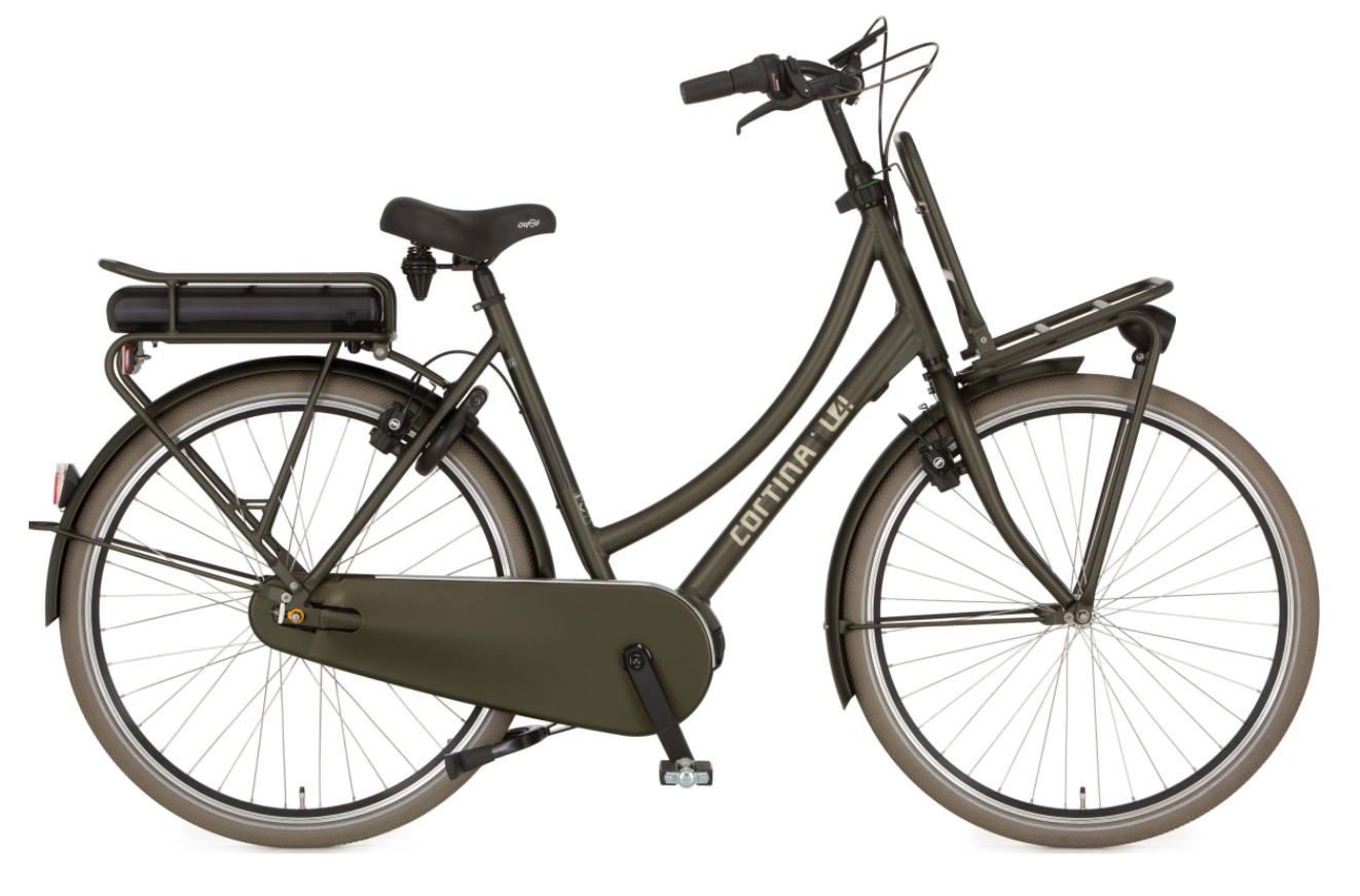 Cortina E-U4 Transport MN7 Green 2021 Dames Cortina elektrische fiets