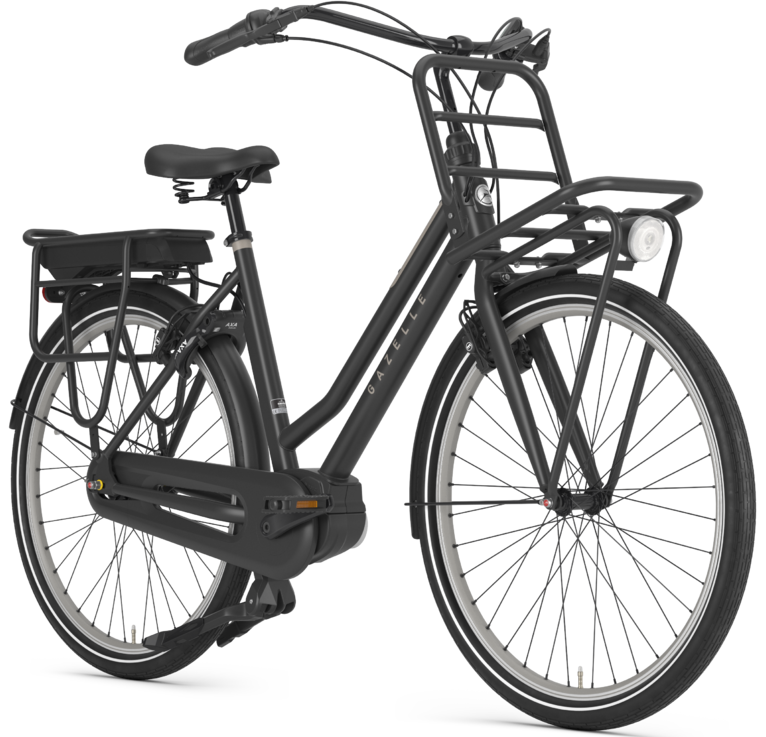 Gazelle Heavy Duty NL C7 HMB 2021 Dames Zwart Mat Elektrische Fietsen Voorkant