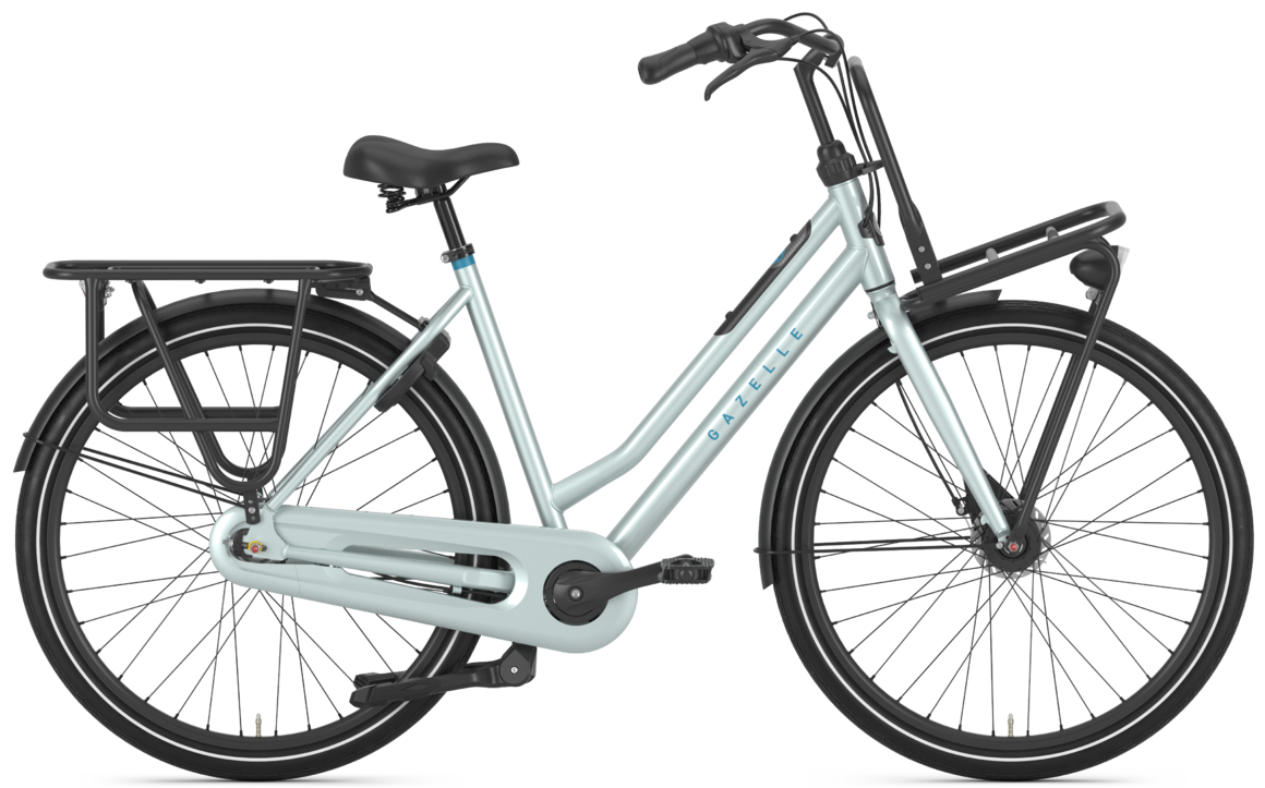 Gazelle Heavy Duty T72021 Dames Licht blauw Mat transportfiets