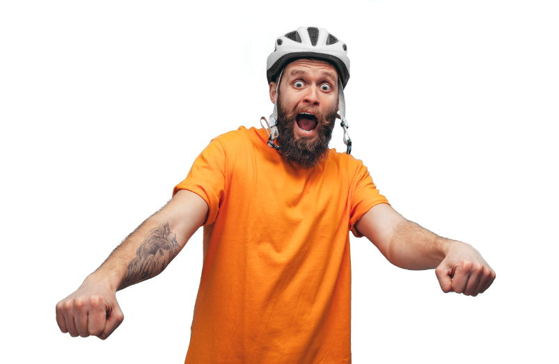 Orange bike guy